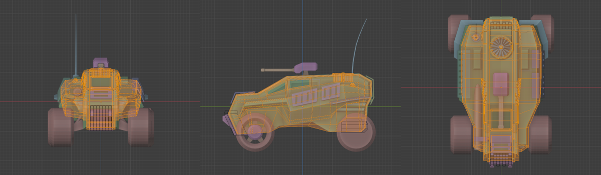 The final chassis shape overlaid on top of the blockout images