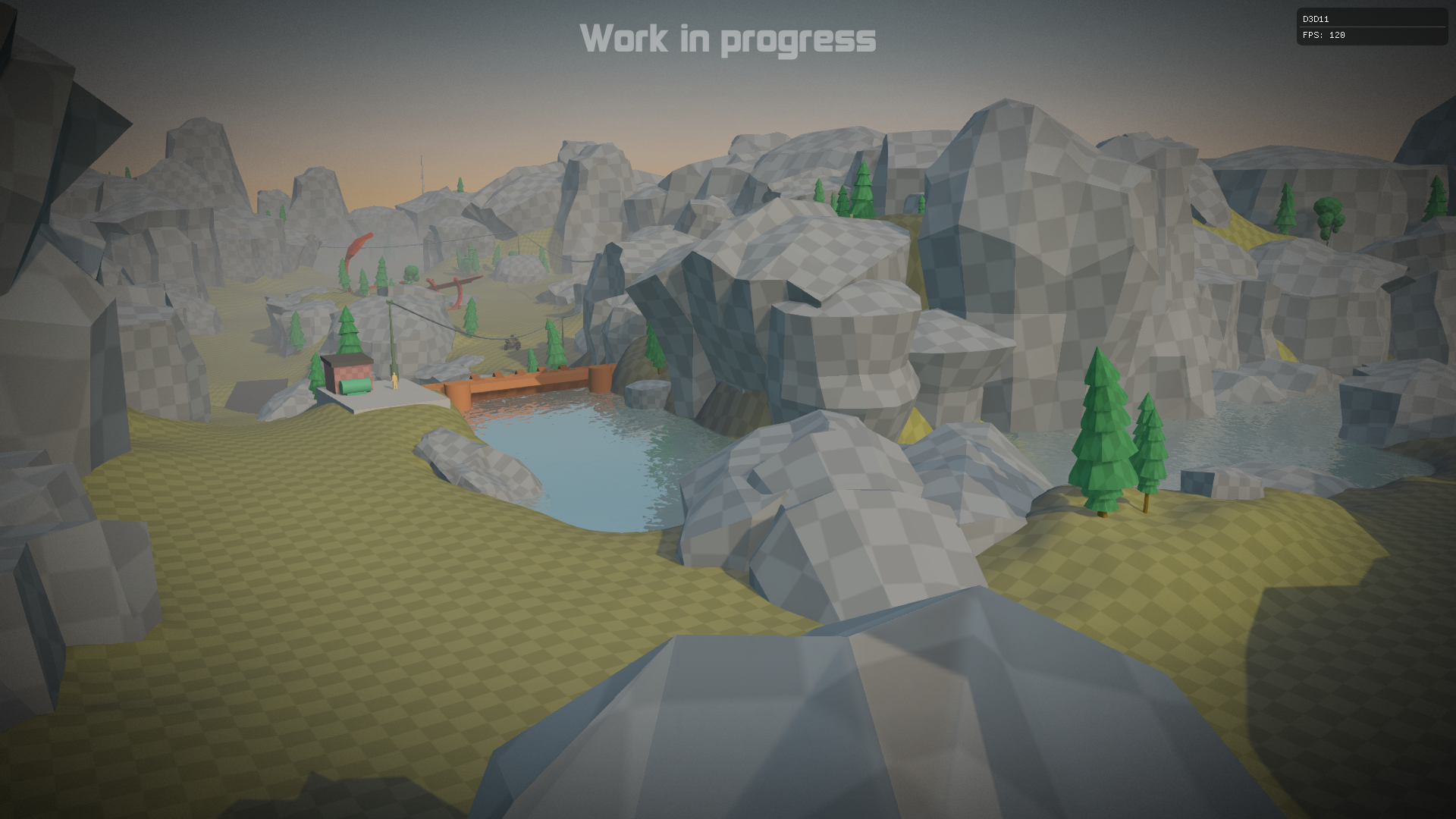 Whitebox level - the canyon leading past the hydroplant