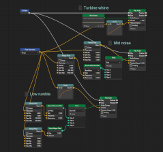 Jet engine SFX node graph